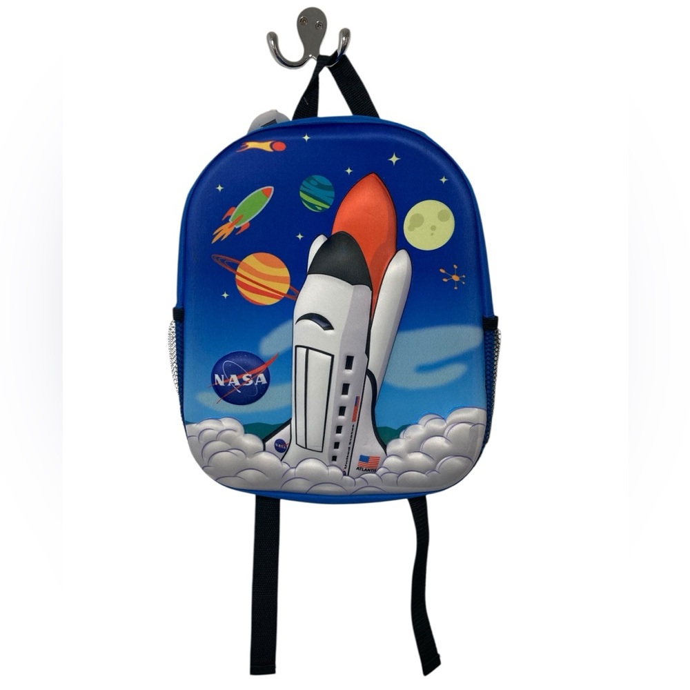 Kids NASA Space Shuttle Atlantis Planets 3D School Backpack with TAGS 12" x 10" - Picture 1 of 11